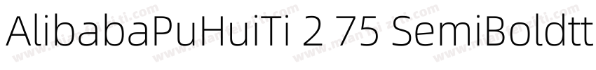 AlibabaPuHuiTi 2 75 SemiBoldttf字体转换